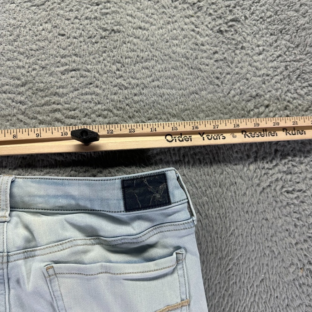 American Eagle Outfitters 360 Jeans Womens 12 Blue Denim Jegging Faded Stretch - Picture 9 of 12
